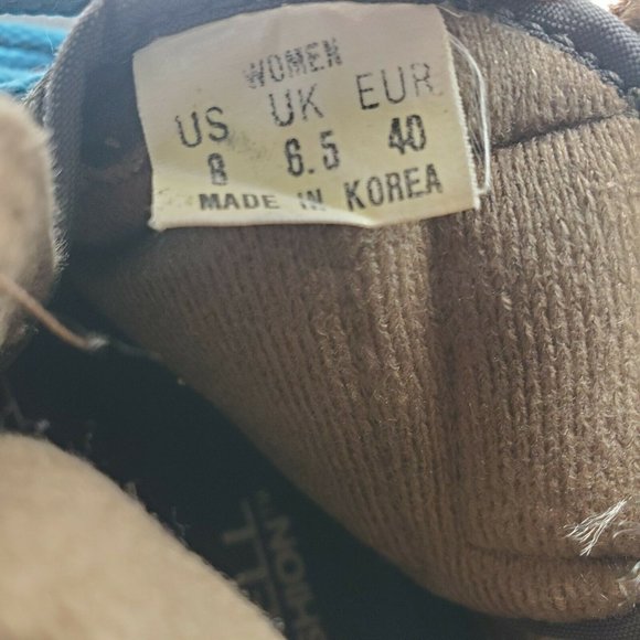 VTG LL Bean Merrell Suede Leather WP Hiking Trail Boots Brown Green Women Sz 8 - Picture 5 of 7